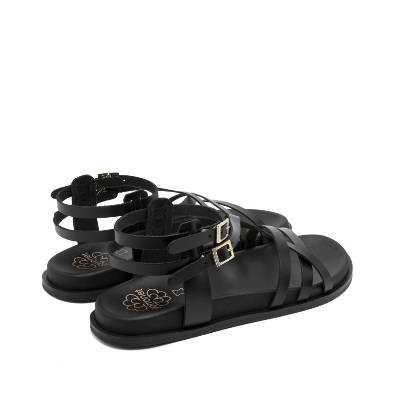 ROMANA TIRAS DOS HEBILLAS NEGRO