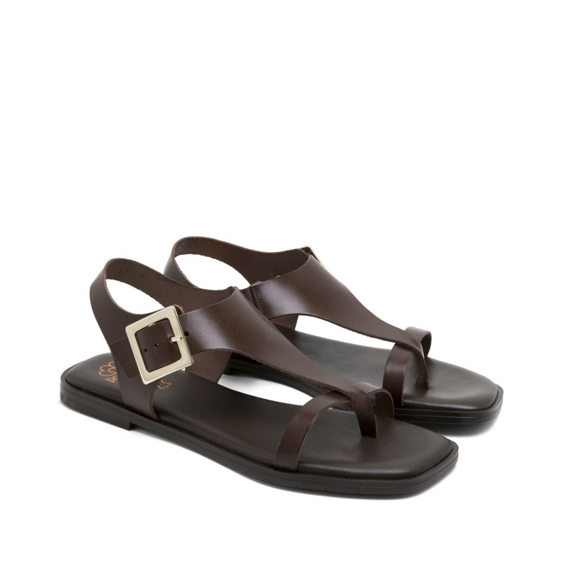 SANDALIA TRIANGULO T MOKA