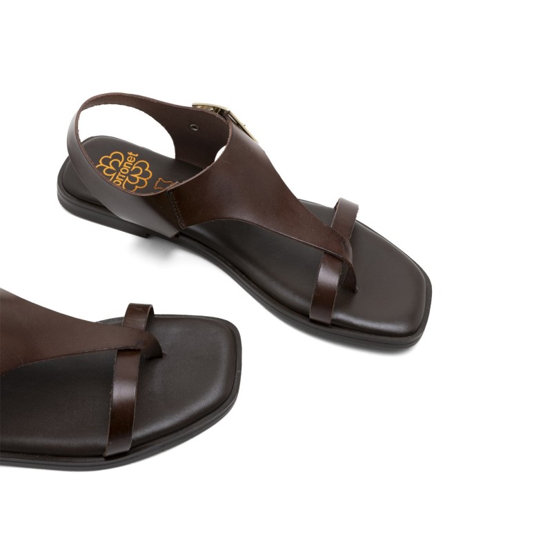 SANDALIA TRIANGULO T MOKA