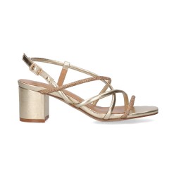 SANDALIA STRASS GOLD