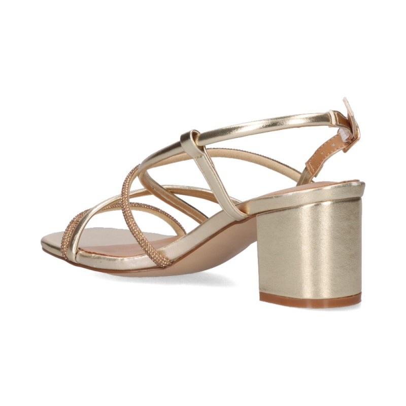 SANDALIA STRASS GOLD