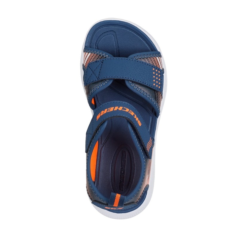 SANDALIA DOS VELCROS NAVY/ORANGE