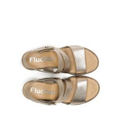 SANDALIA LAMINADO PLATINO