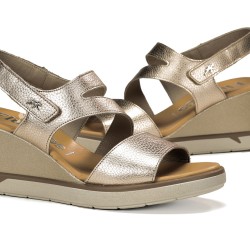 SANDALIA LAMINADO PLATINO