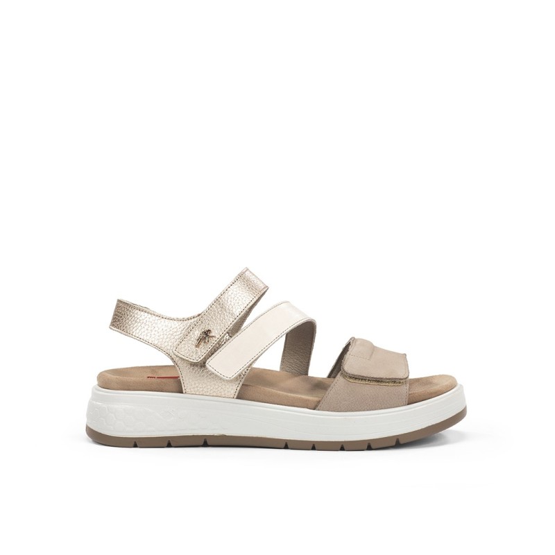 SANDALIA DOS VELCROS TAUPE+COM3