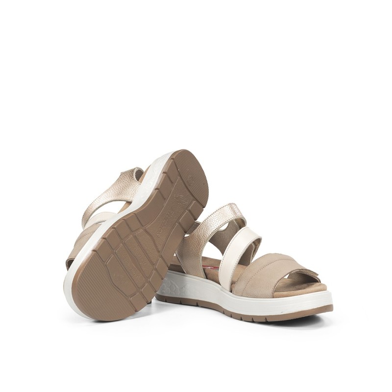SANDALIA DOS VELCROS TAUPE+COM3