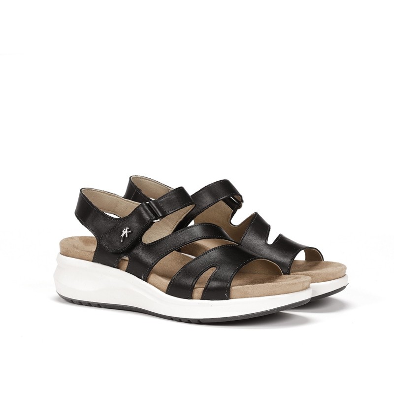 SANDALIA TIRA VELCRO NEGRO