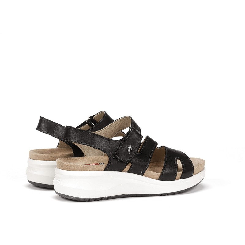 SANDALIA TIRA VELCRO NEGRO