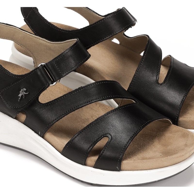 SANDALIA TIRA VELCRO NEGRO