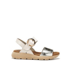 SANDALIA  HEBILLA PLATINO+RAW