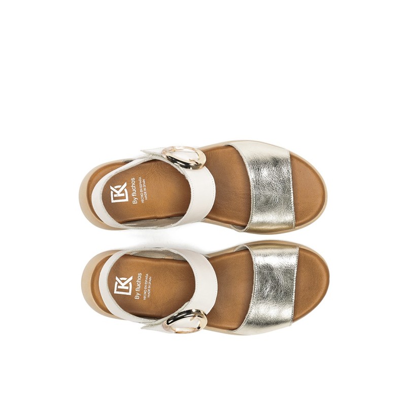 SANDALIA  HEBILLA PLATINO+RAW
