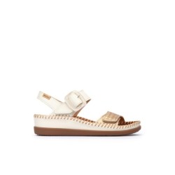 SANDALIA VELCRO Y HEBILLA NATA