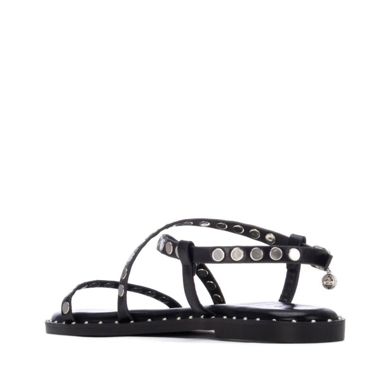 SANDALIA TIRAS CRUZADAS EMPEINE NEGRO