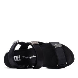 SANDALIA VELCROS NEGRO