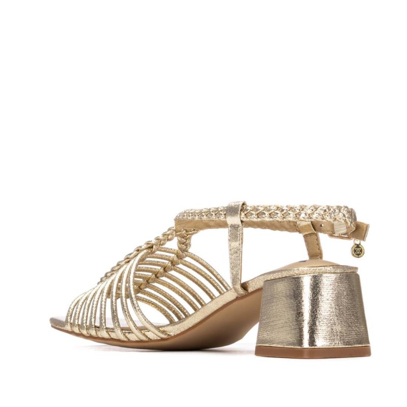 SANDALIA TIRAS ORO
