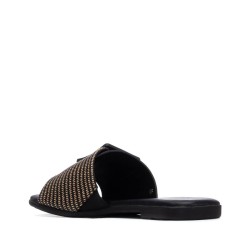 SANDALIA PALA ADORNO NEGRO