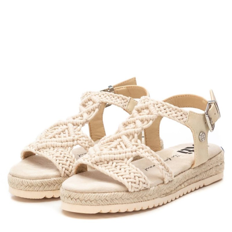 SANDALIA TEXTIL BEIGE