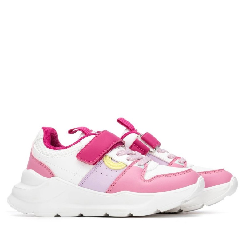 DEPORTIVO ELASTICO Y VELCRO FUCSIA