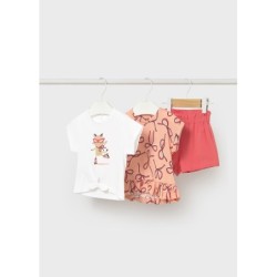 CONJUNTO SHORT 3 PIEZAS FLAMINGO