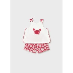 CONJUNTO SHORT ESTAMPADO, ROJO