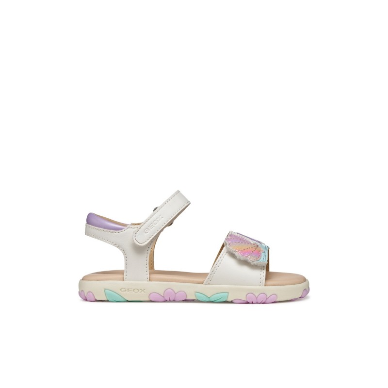 SANDALIA VELCRO WHITE/LT PINK