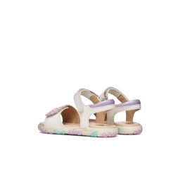 SANDALIA VELCRO WHITE/LT PINK