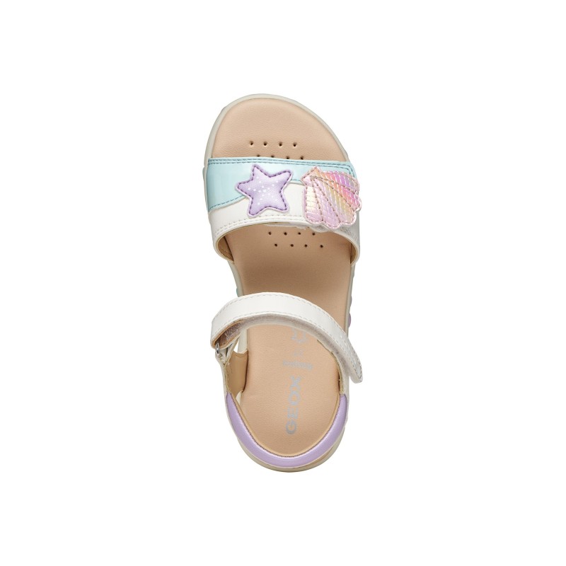SANDALIA VELCRO WHITE/LT PINK