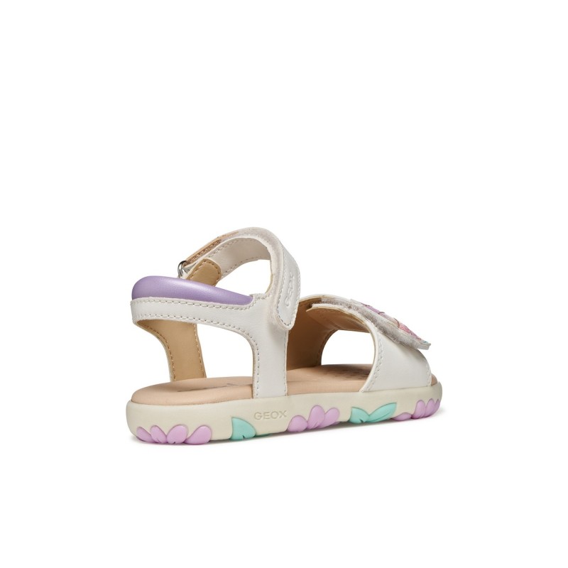 SANDALIA VELCRO WHITE/LT PINK