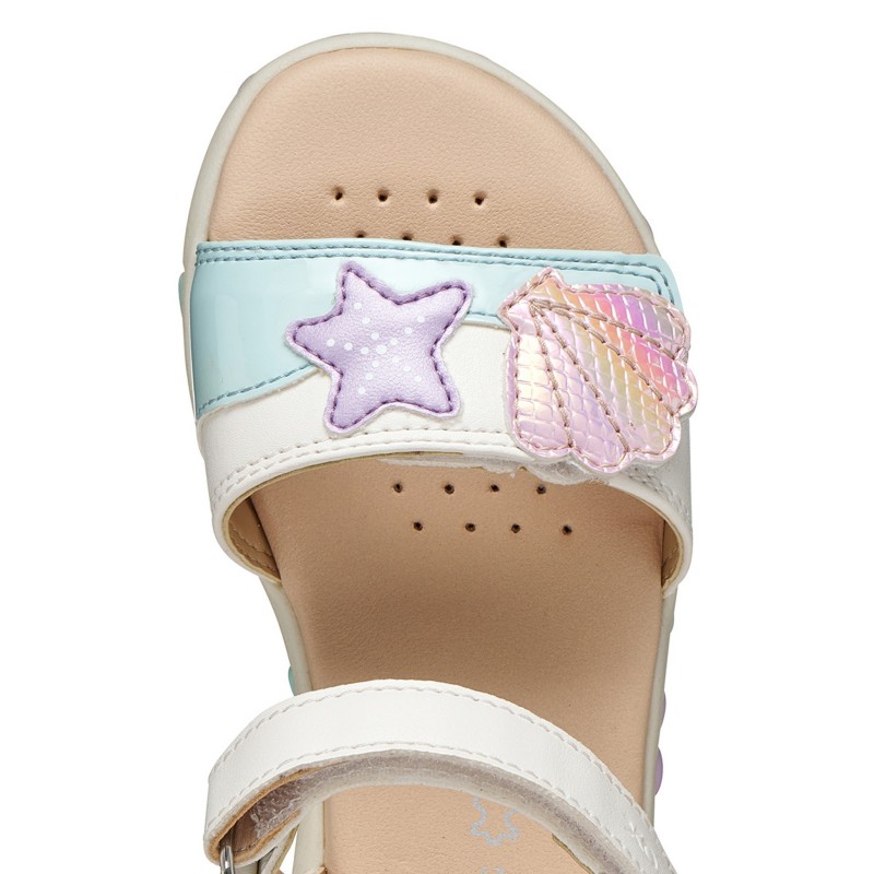 SANDALIA VELCRO WHITE/LT PINK