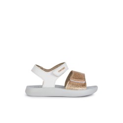 SANDALIA DOS VELCROS WHITE/GOLD