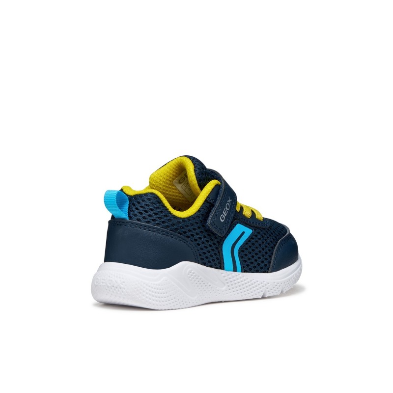 DEPORTIVO ELASTICO Y VELCRO NAVY/YELLOW