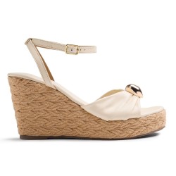 SANDALIA GILDA PALA PIEDRA OFF-WHITE