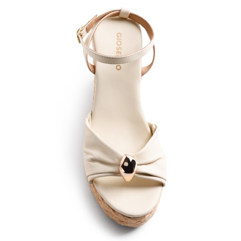 SANDALIA GILDA PALA PIEDRA OFF-WHITE