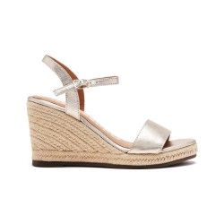 SANDALIA CUÑA YUTE PLATINO
