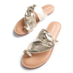 ESCLAVA DECO CRUZADA EMPEINE PLATINO