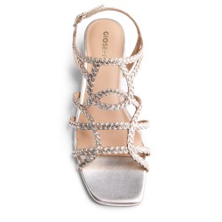 SANDALIA TIAS TRENZADAS PLATINO