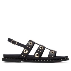 SANDALIA TIRAS PIEL NEGRO