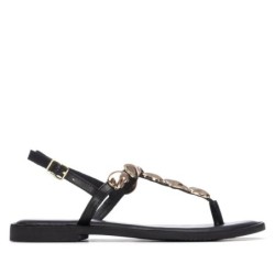 ESCLAVA ADORNO METAL PIEL NEGRO