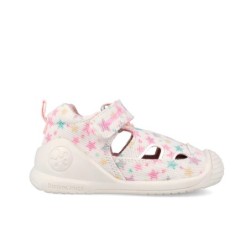 SANDALIA LONA ESTAMPADA BLANCO