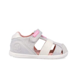 SANDALIA LONA BASICA BAREFOOT BLANCO