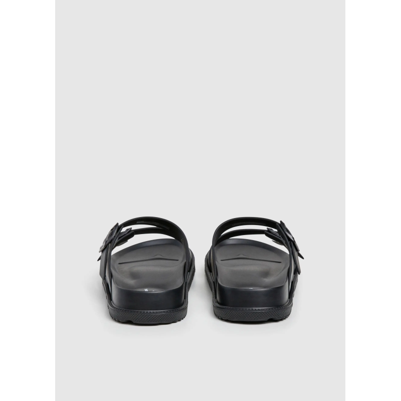 SANDALIA DOS HEBILLAS CON TRASERA NEGRO