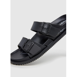 SANDALIA DOS HEBILLAS CON TRASERA NEGRO