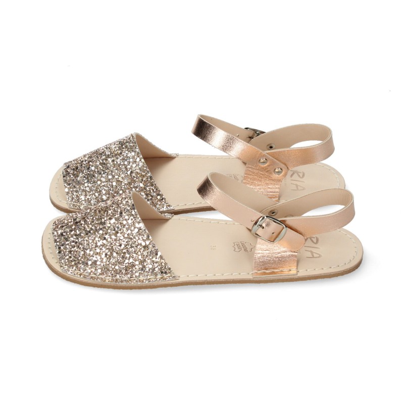 MENORQUINA BAREFOOT CORREA GLITTER PEACH