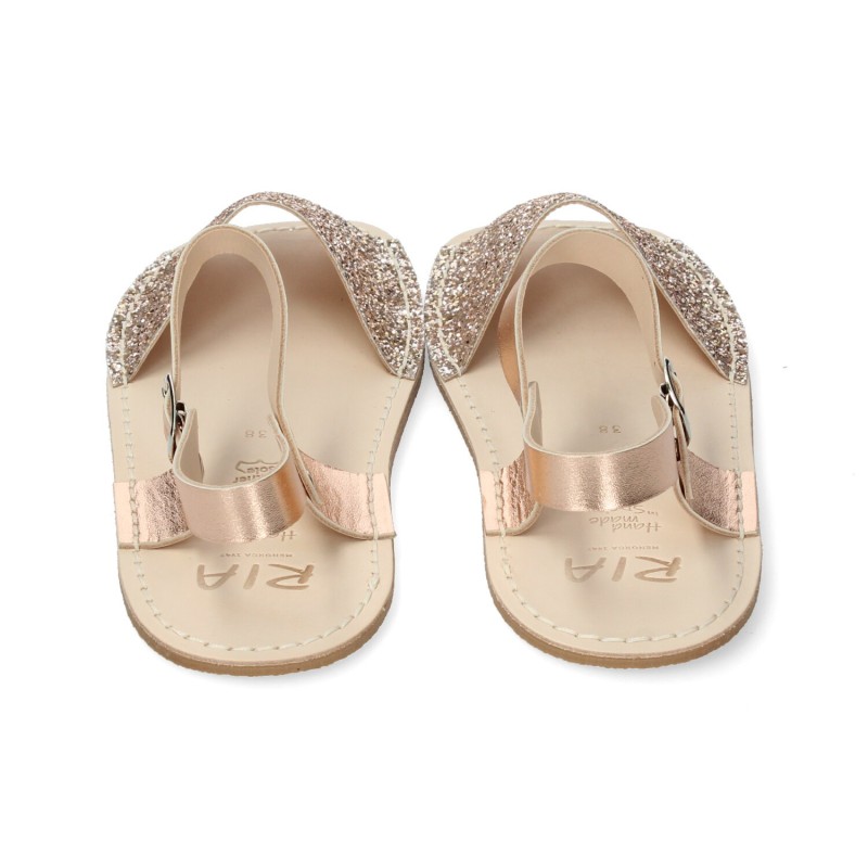 MENORQUINA BAREFOOT CORREA GLITTER PEACH