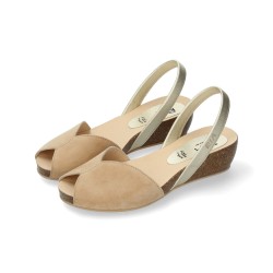 MENORQUINA CUÑA TAUPE