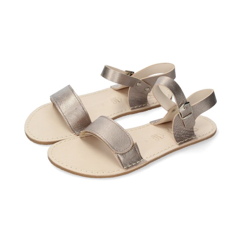 SANDALIA BAREFOOT METALGRAIN ONIX