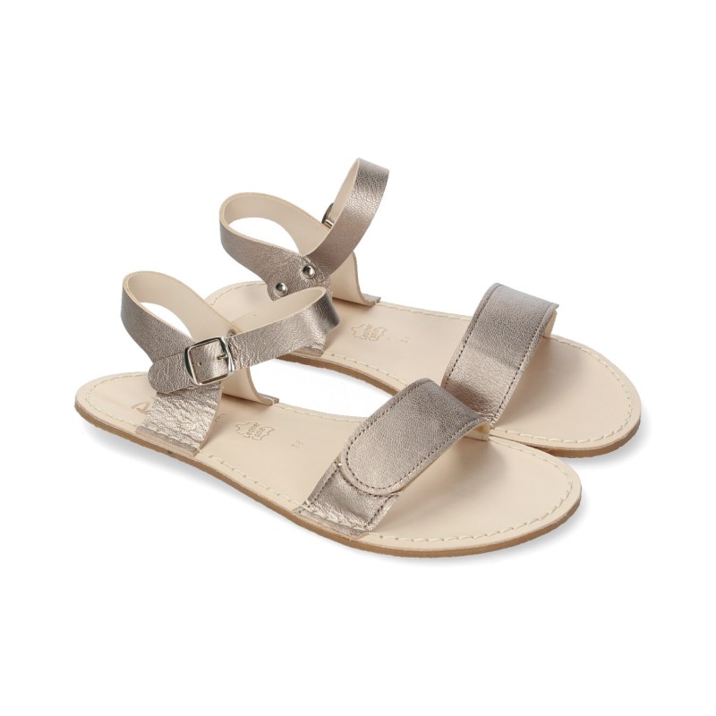 SANDALIA BAREFOOT METALGRAIN ONIX