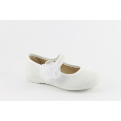 MERCEDES FLOR LINO GLITTER BLANCO