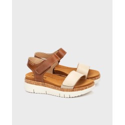 SANDALIA DOS VELCROS MARFIL