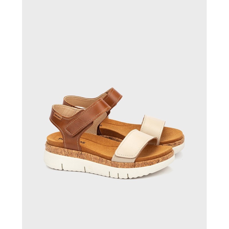 SANDALIA DOS VELCROS MARFIL